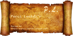 Perci Lestár névjegykártya
